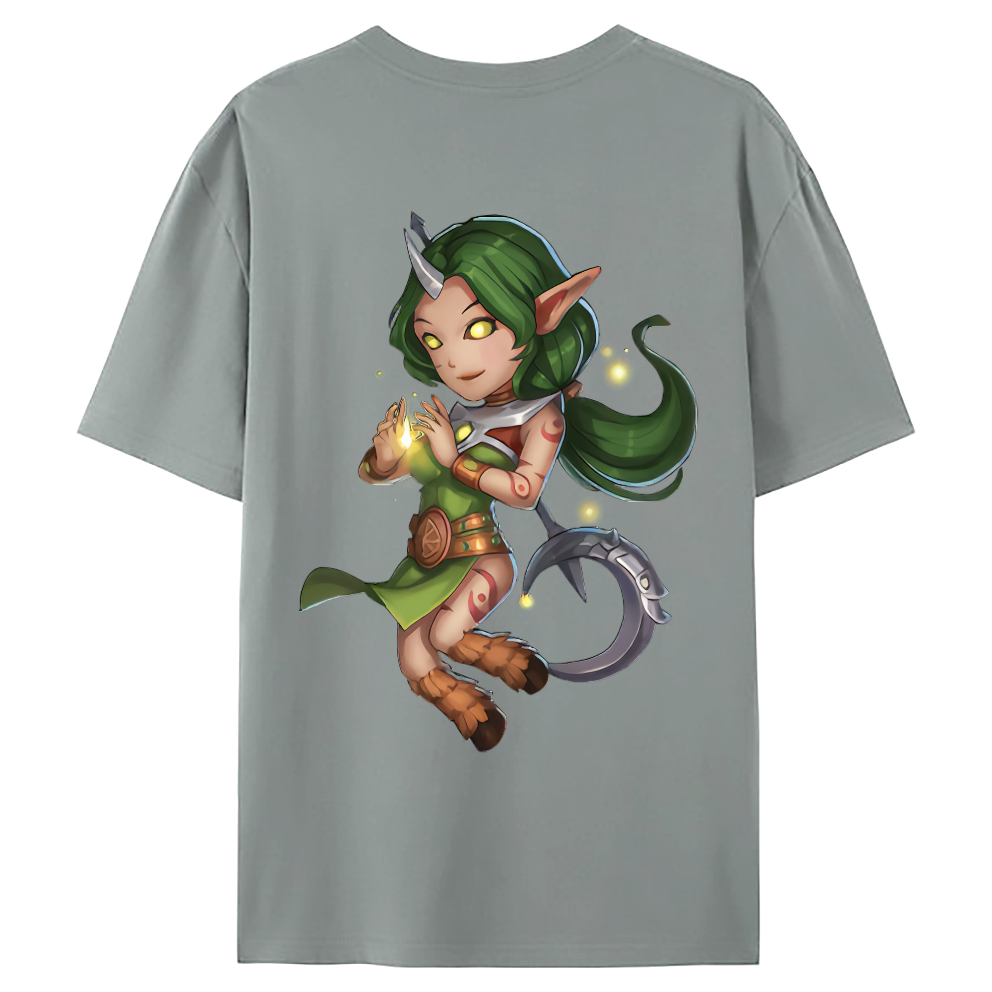 （画像用） リーグ・オブ・レジェンド League of Legends LOL 綿100％ メンズ半袖Tシャツ（バックプリント） 通気性